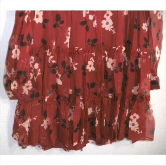 Kate Spade Camelia Chiffon Floral Mini Dress 10 - Picture 6 of 9